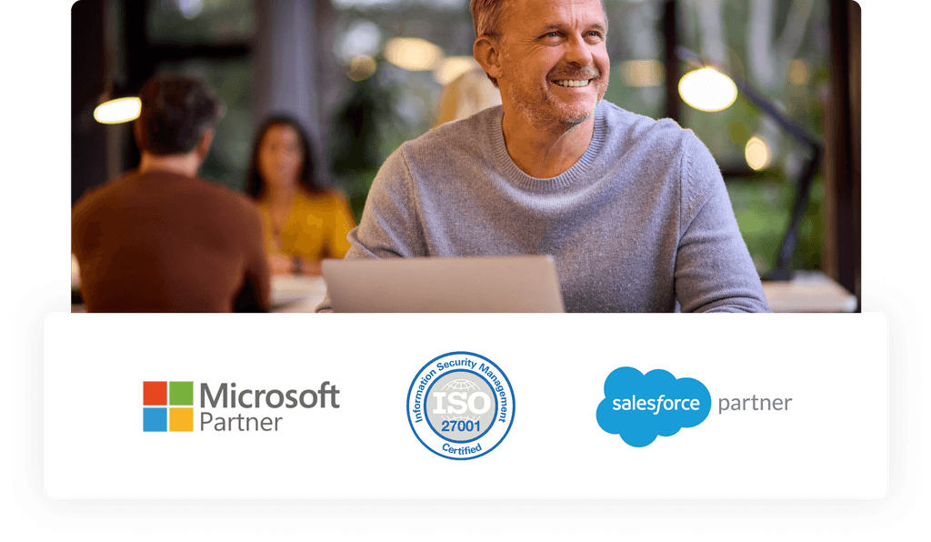 Sponsorworks partnerships — Microsoft Partner, ISO 27001 Certified, Salesforce Partner
